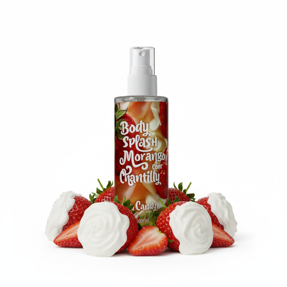 Body Splash Candy - Morango com Chantilly